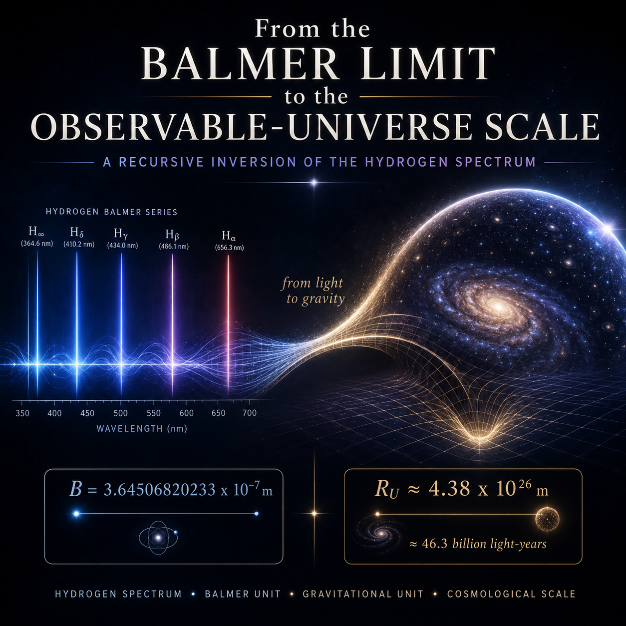 Predicting the size of the Universe based on the size of the atom